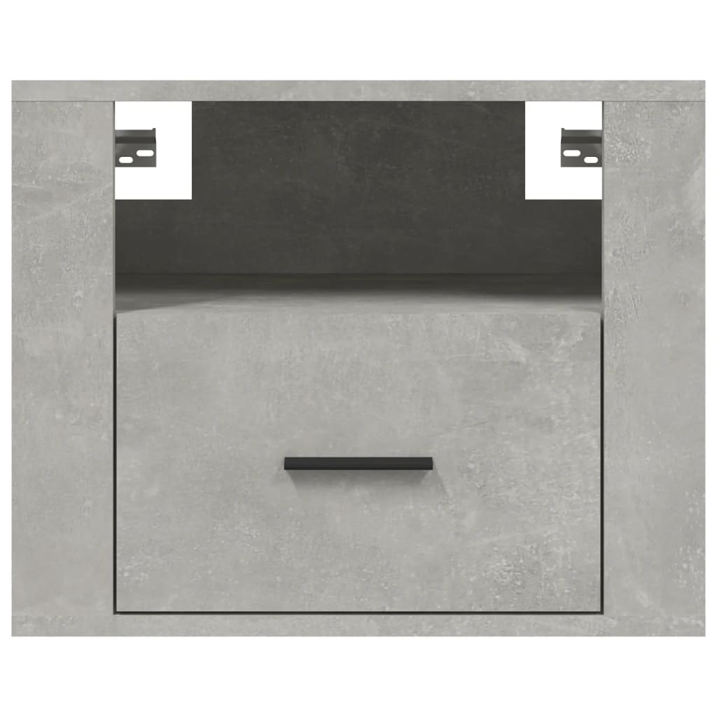 Comodino a Muro Grigio Cemento 50x36x40 cm - homemem39