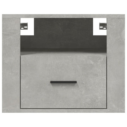 Comodino a Muro Grigio Cemento 50x36x40 cm - homemem39