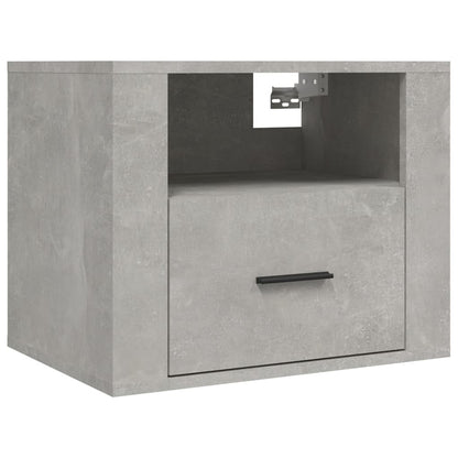 Comodini a Muro 2 pz Grigio Cemento 50x36x40 cm - homemem39