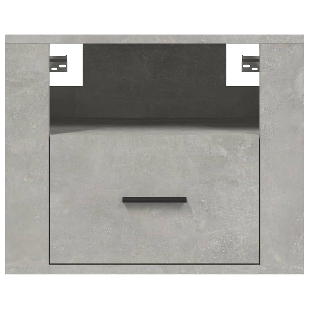Comodini a Muro 2 pz Grigio Cemento 50x36x40 cm - homemem39