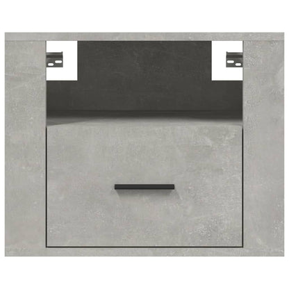 Comodini a Muro 2 pz Grigio Cemento 50x36x40 cm