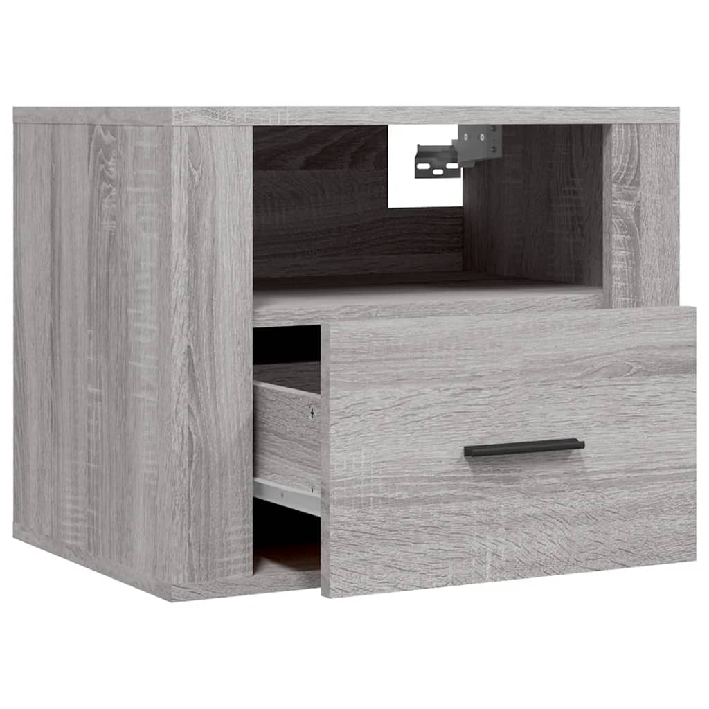 Comodini a Muro 2 pz Grigio Sonoma 50x36x40 cm - homemem39