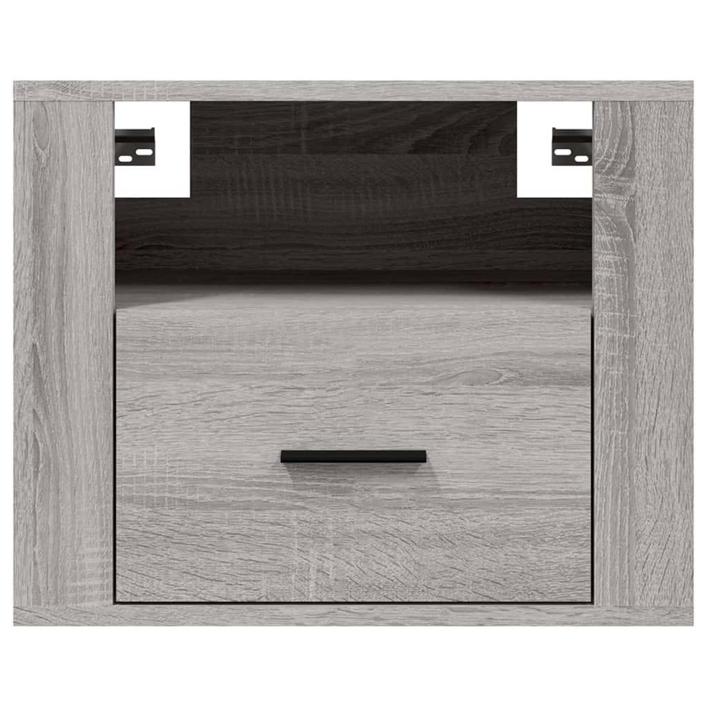 Comodini a Muro 2 pz Grigio Sonoma 50x36x40 cm