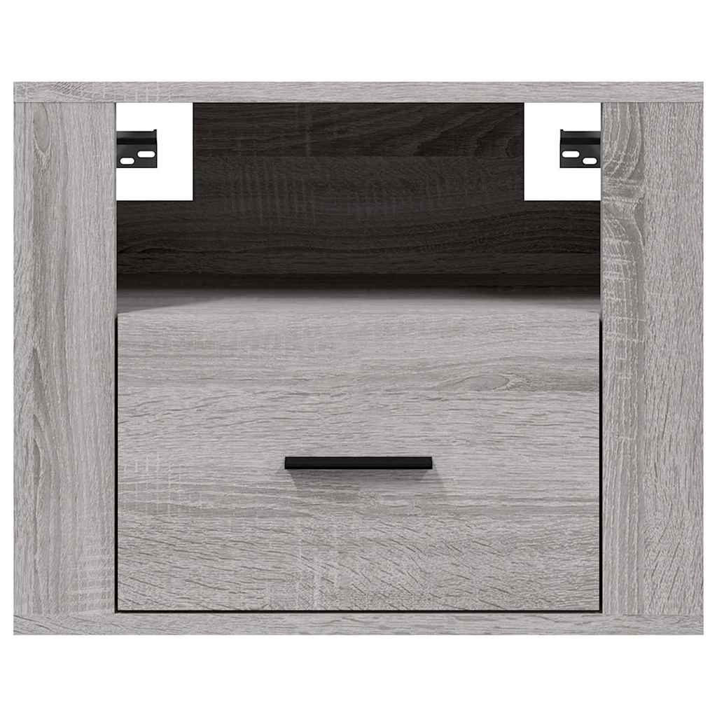 Comodini a Muro 2 pz Grigio Sonoma 50x36x40 cm