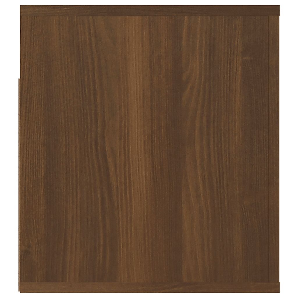 Comodino a Muro Rovere Marrone 50x36x40 cm