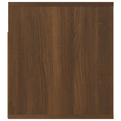 Comodino a Muro Rovere Marrone 50x36x40 cm