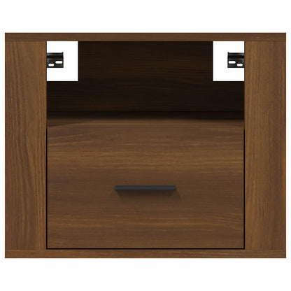 Comodini a Muro 2 pz Rovere Marrone 50x36x40 cm