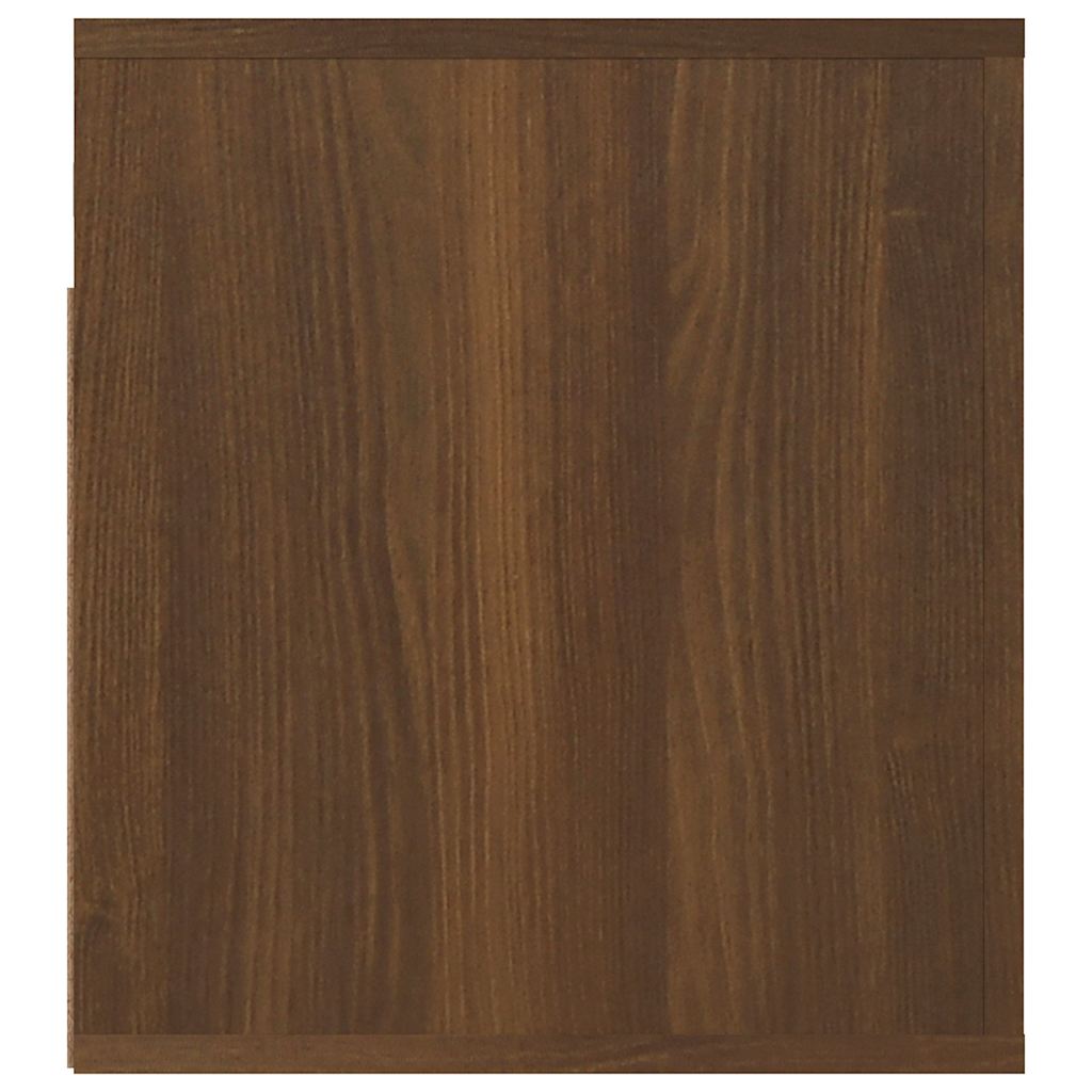 Comodini a Muro 2 pz Rovere Marrone 50x36x40 cm