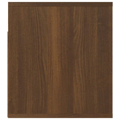 Comodini a Muro 2 pz Rovere Marrone 50x36x40 cm