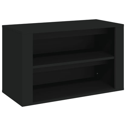 Scarpiera Nera 75x35x45 cm in Legno Multistrato - homemem39