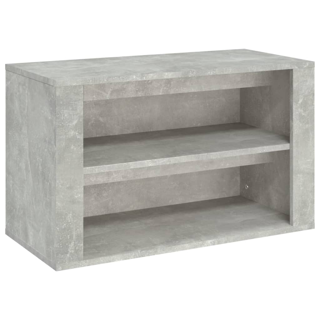Scarpiera Grigio Cemento 75x35x45 cm in Legno Multistrato - homemem39
