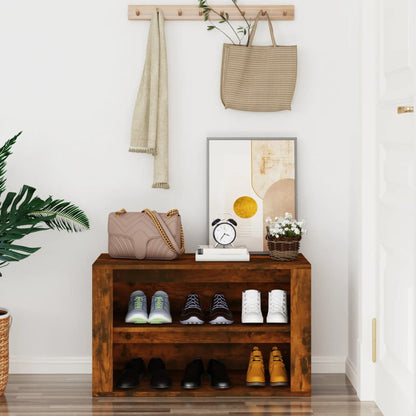 Scarpiera Rovere Fumo 75x35x45 cm in Legno Multistrato - homemem39