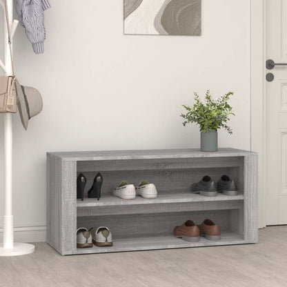 Scarpiera Grigio Sonoma 100x35x45 cm in Legno Multistrato - homemem39