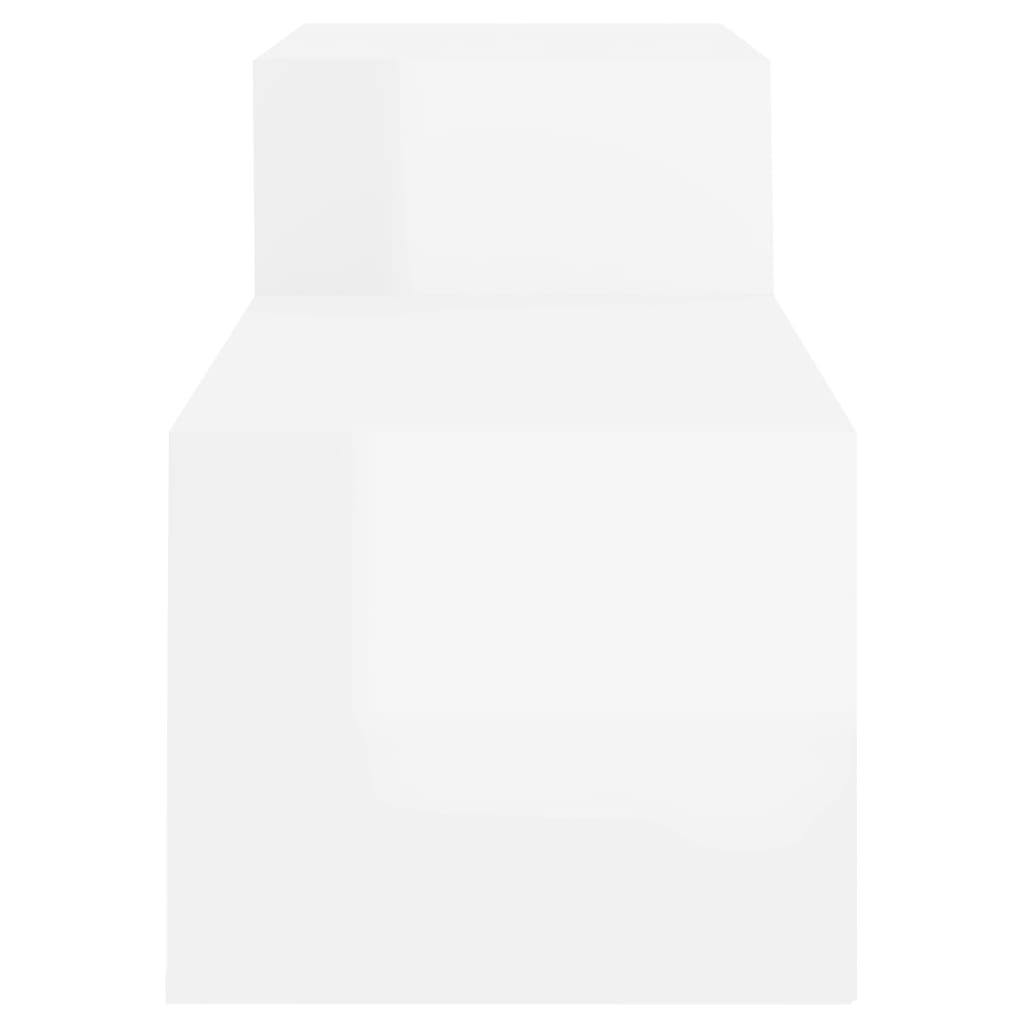 Scarpiera Bianco Lucido 150x35x45 cm in Legno Multistrato - homemem39