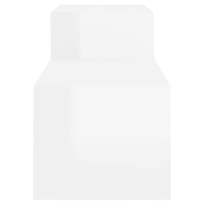 Scarpiera Bianco Lucido 150x35x45 cm in Legno Multistrato - homemem39