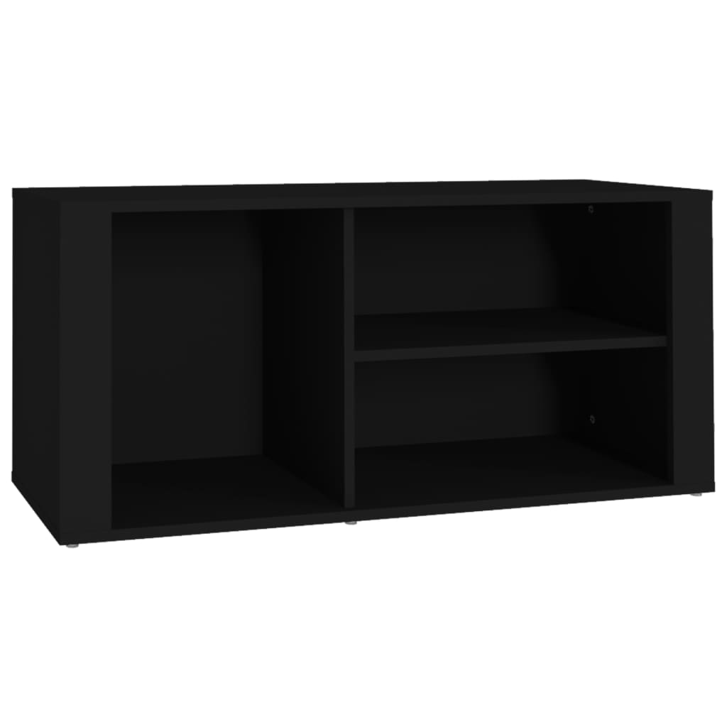 Scarpiera Nero 100x35x45 cm in Legno Multistrato - homemem39