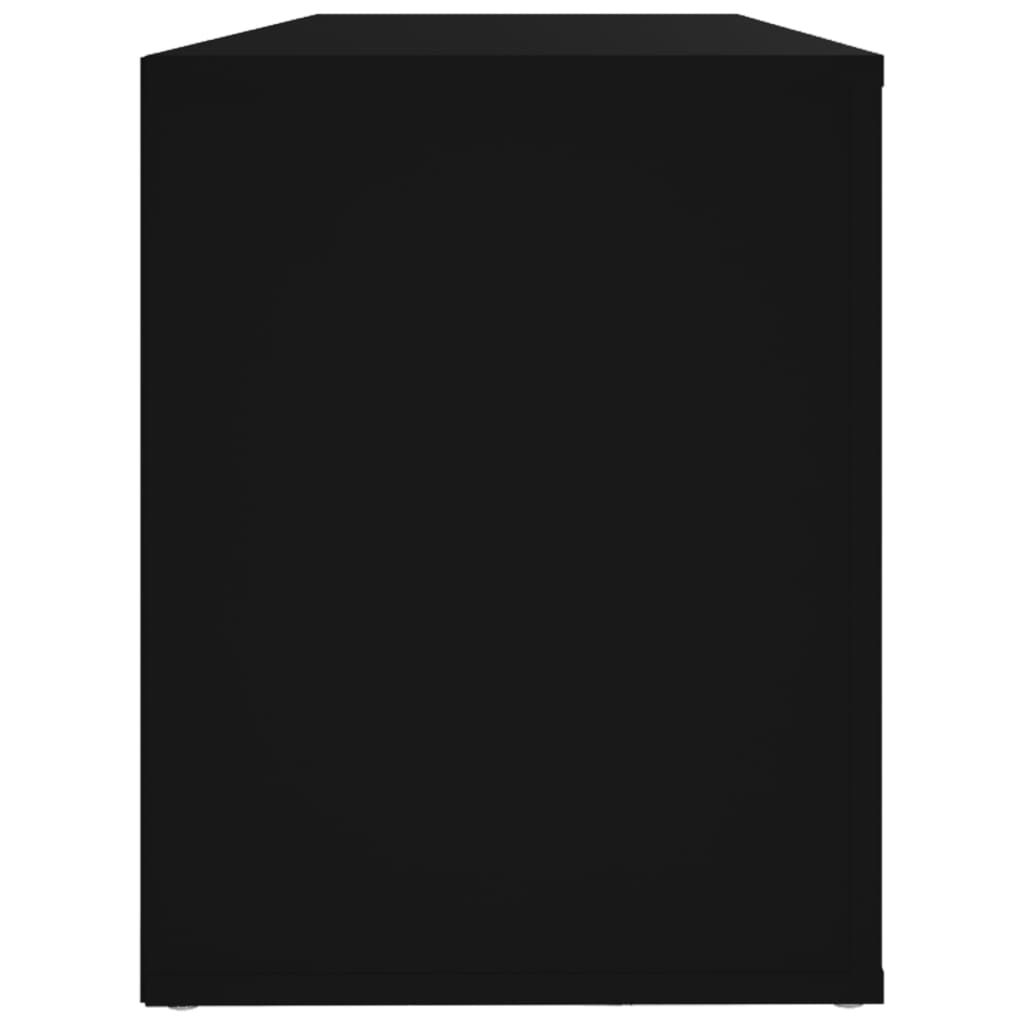 Scarpiera Nero 100x35x45 cm in Legno Multistrato - homemem39