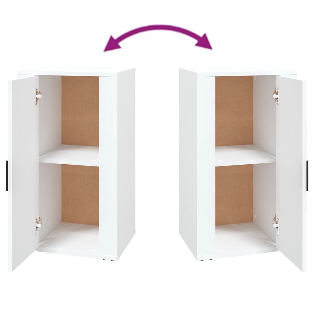Credenza Bianca 40x33x70 cm in Legno Multistrato - homemem39