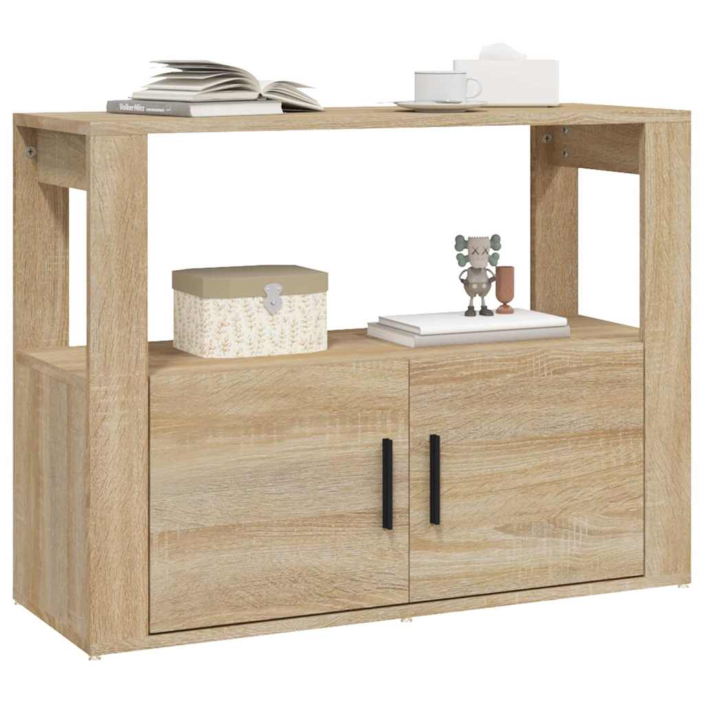 Credenza Rovere Sonoma 80x30x60 cm in Legno Multistrato | homemem39