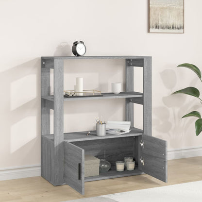 Credenza Grigio Sonoma 80x30x90 cm in Legno Multistrato - homemem39