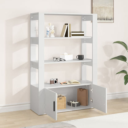 Credenza Bianca 80x30x119,5 cm in Legno Multistrato - homemem39