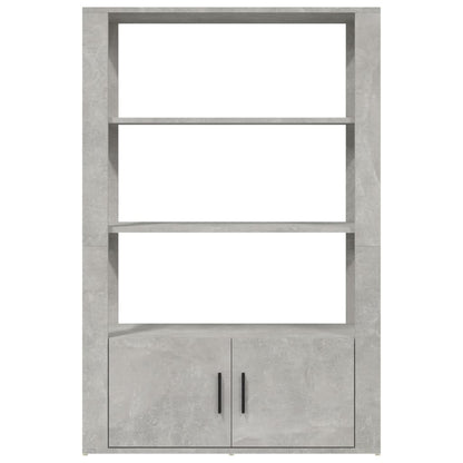 Credenza Grigio Cemento 80x30x119,5 cm in Legno Multistrato - homemem39