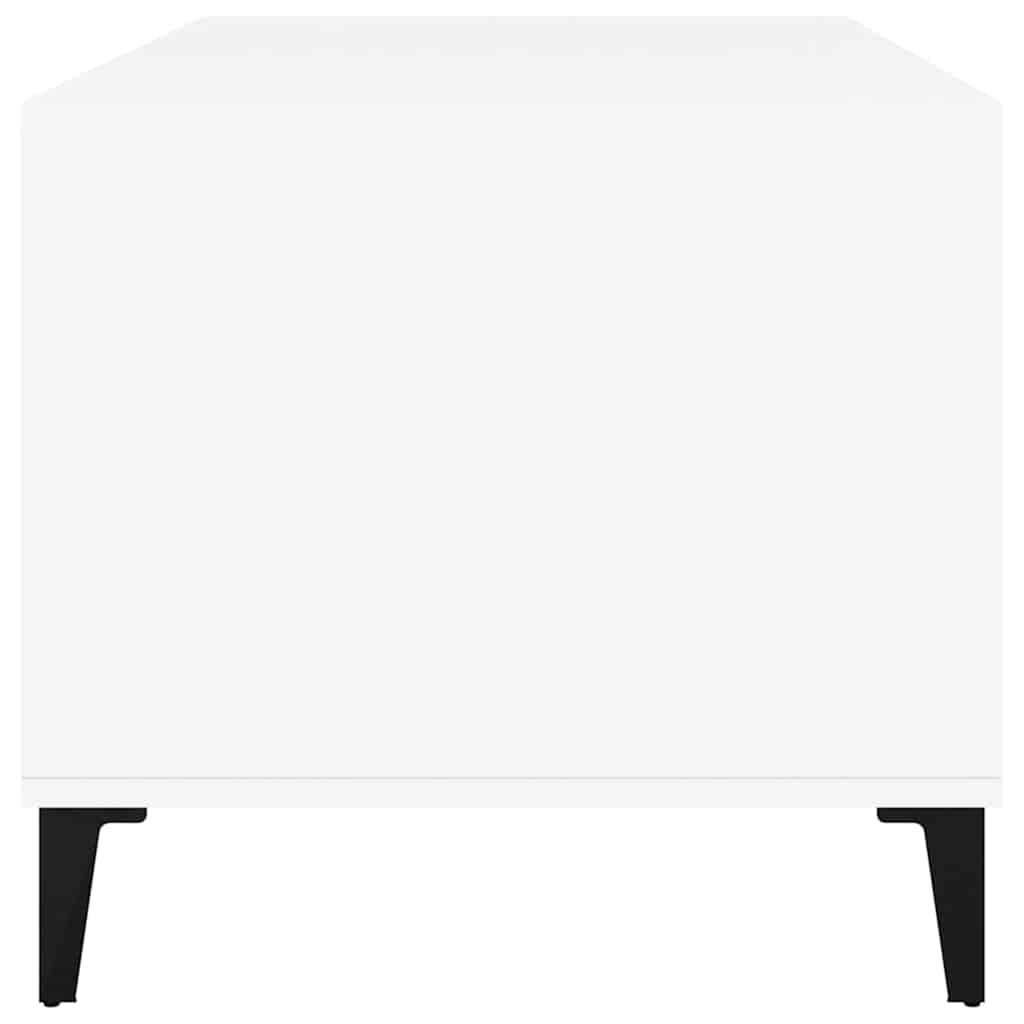 Tavolino da Salotto Bianco 90x49x45 cm in Legno Multistrato