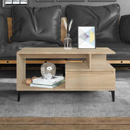 Tavolino da Salotto Rovere Sonoma 90x49x45 cm Legno Multistrato