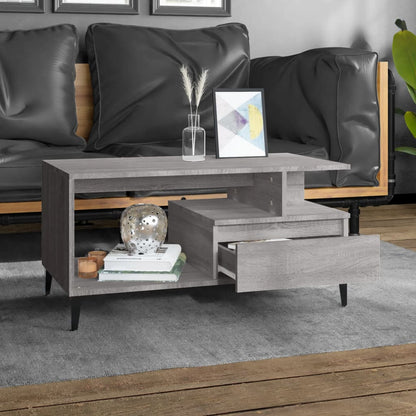 Tavolino da Salotto Grigio Sonoma 90x49x45 cm Legno Multistrato | homemem39