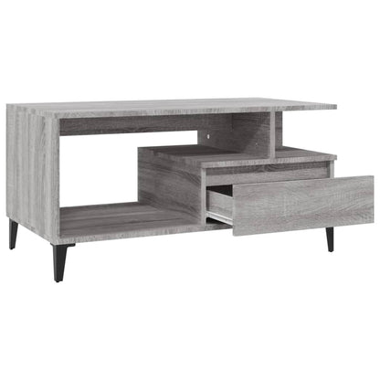 Tavolino da Salotto Grigio Sonoma 90x49x45 cm Legno Multistrato | homemem39