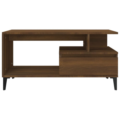 Tavolino Salotto Rovere Marrone 90x49x45 cm Legno Multistrato | homemem39