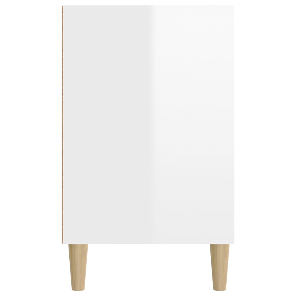 Scarpiera Bianco Lucido 102x36x60 cm in Legno Multistrato - homemem39