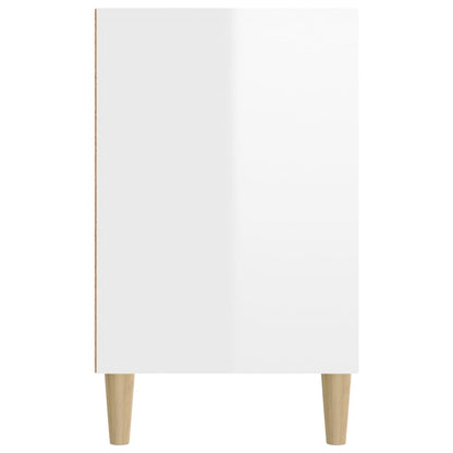 Scarpiera Bianco Lucido 102x36x60 cm in Legno Multistrato