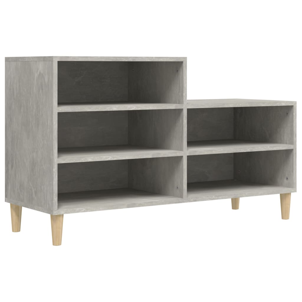 Scarpiera Grigio Cemento 102x36x60 cm in Legno Multistrato - homemem39