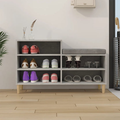 Scarpiera Grigio Cemento 102x36x60 cm in Legno Multistrato