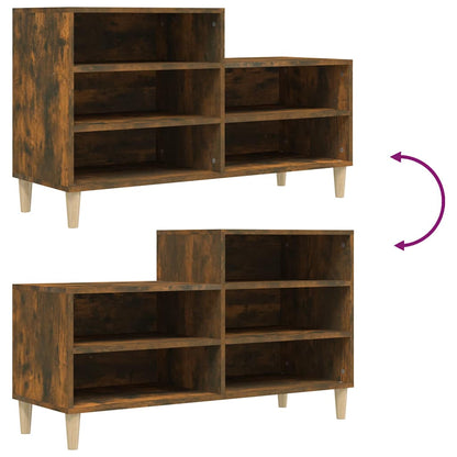 Scarpiera Rovere Fumo 102x36x60 cm in Legno Multistrato