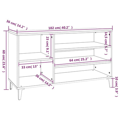 Scarpiera Bianca 102x36x60 cm in Legno Multistrato