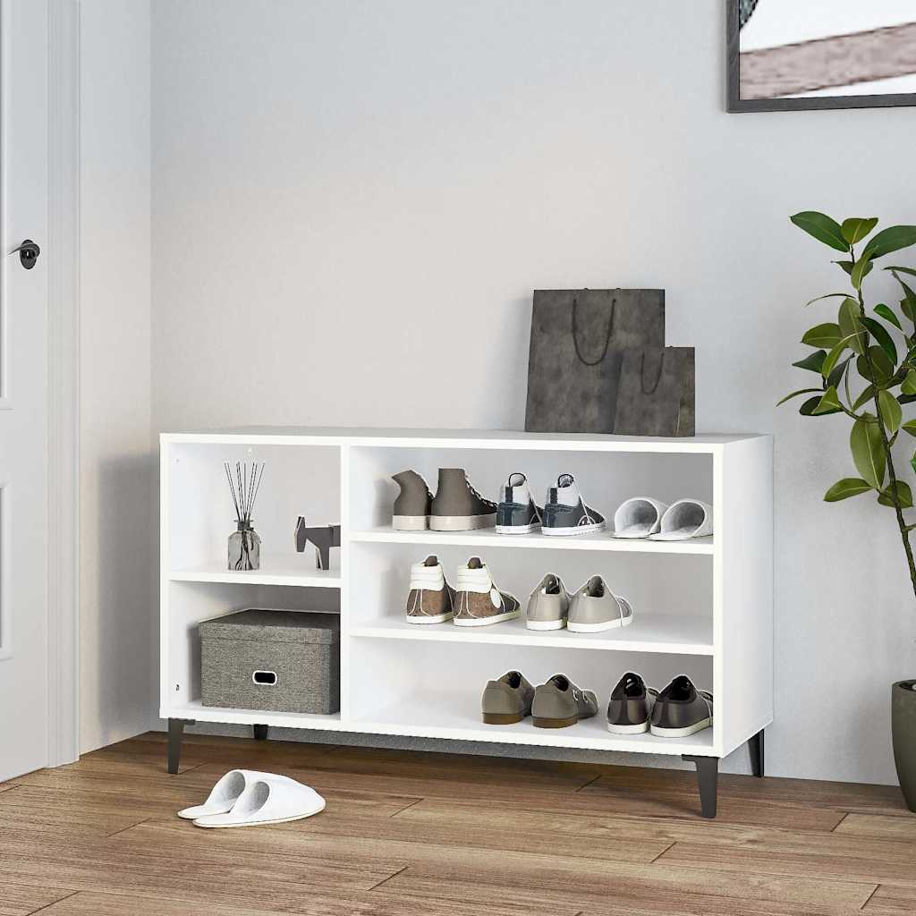 Scarpiera Bianca 102x36x60 cm in Legno Multistrato