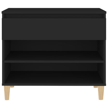 Scarpiera Nera 70x36x60 cm in Legno Multistrato - homemem39