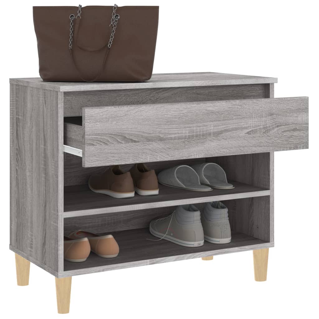 Scarpiera Grigio Sonoma 70x36x60 cm in Legno Multistrato - homemem39