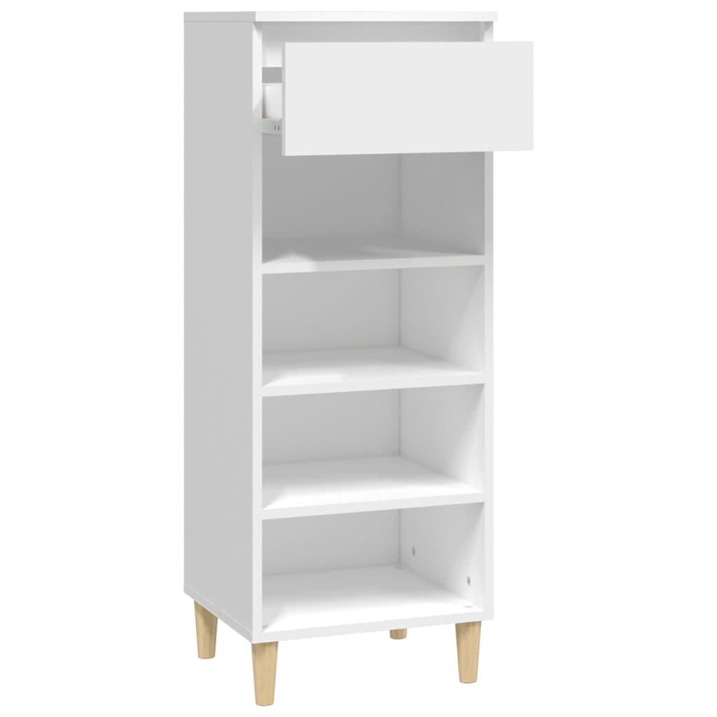Scarpiera Bianca 40x36x105 cm in Legno Multistrato