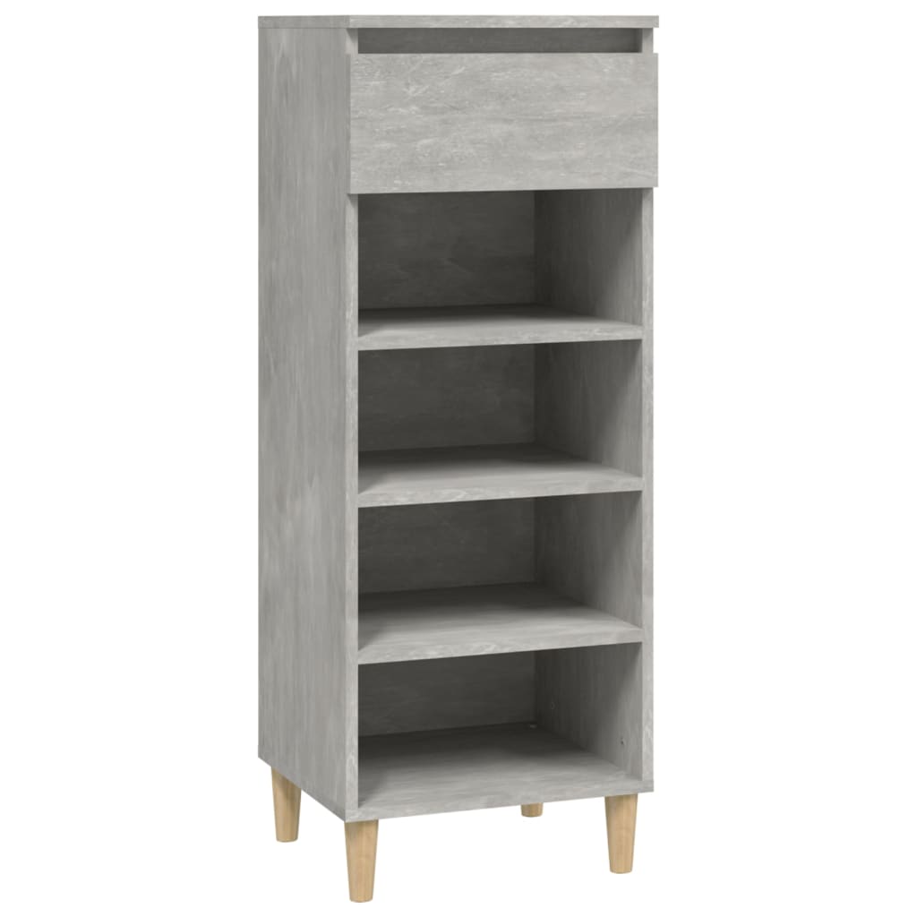 Scarpiera Grigio Cemento 40x36x105 cm in Legno Multistrato - homemem39