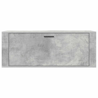 Scarpiera a Muro Grigio Cemento100x35x38cm in Legno Multistrato - homemem39