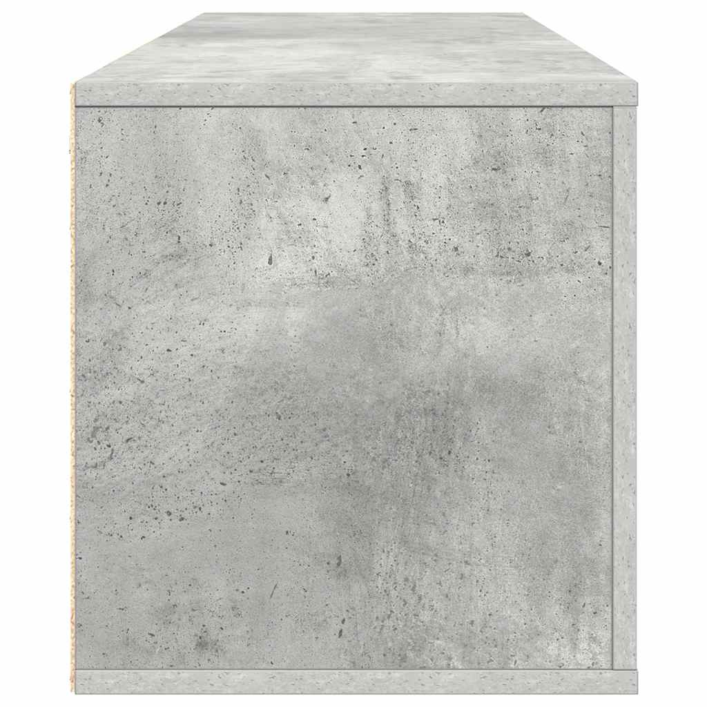 Scarpiera a Muro Grigio Cemento100x35x38cm in Legno Multistrato - homemem39