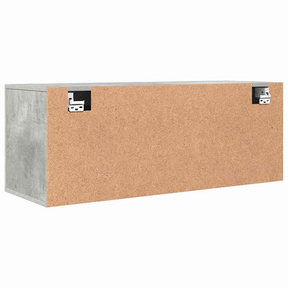 Scarpiera a Muro Grigio Cemento100x35x38cm in Legno Multistrato - homemem39