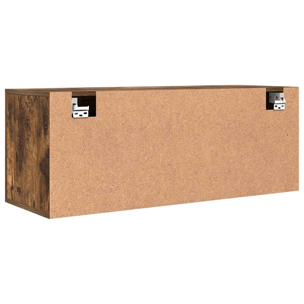 Scarpiera a Muro rovere fumo 100x35x38cm in Legno Multistrato - homemem39