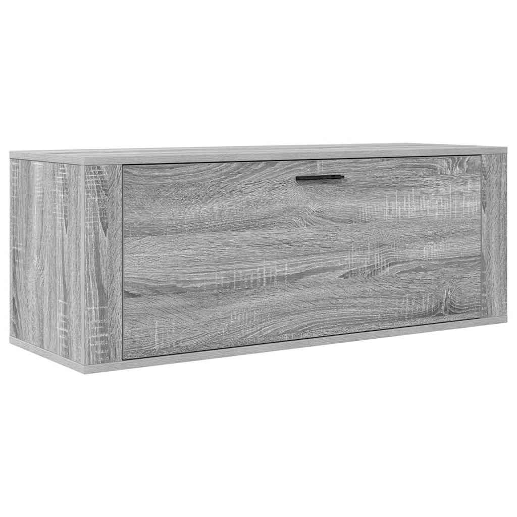 Scarpiera a Muro Grigio Sonoma 100x35x38cm in Legno Multistrato - homemem39
