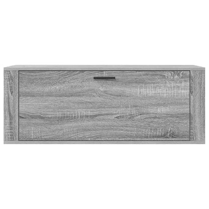 Scarpiera a Muro Grigio Sonoma 100x35x38cm in Legno Multistrato - homemem39