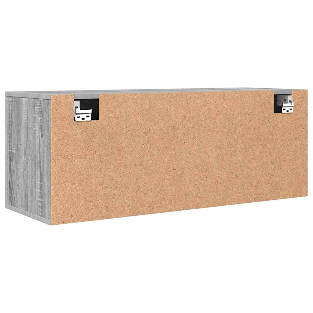 Scarpiera a Muro Grigio Sonoma 100x35x38cm in Legno Multistrato - homemem39