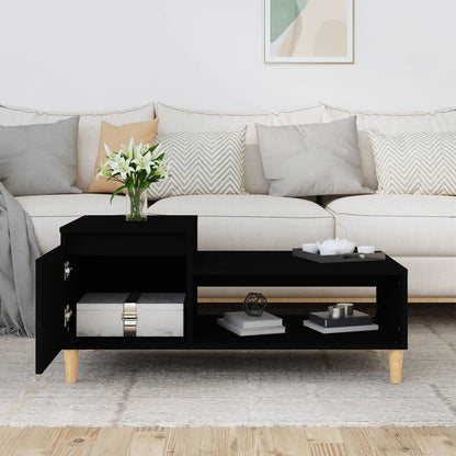 Tavolino da Salotto Nero 100x50x45 cm in Legno Multistrato | homemem39